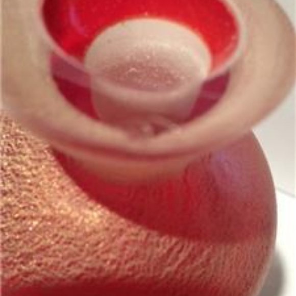 Mouth Blown Red Fire Perfume Bottle J75 NEW - Picture 7 of 8
